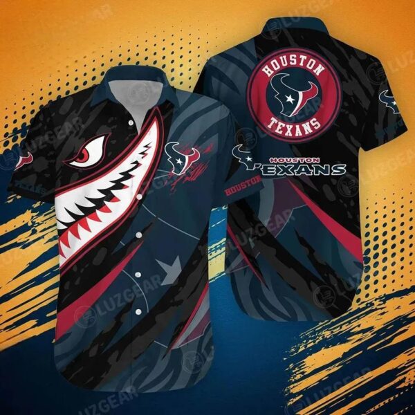 Houston Texans Nfl Hawaiian Shirt Graphic 3D Printed New Trends Summer For Fan Nfl, NFL Hawaiian Shirt