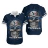 Houston Texans Sugar Skull Nfl Gift For Fan Hawaiian Graphic Print Short Sleeve Hawaiian Shirt, NFL Hawaiian Shirt