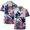 Houston Texans Team Logo Pattern Aloha Colorful Retro Hawaiian Shirt, NFL Hawaiian Shirt