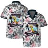 Houston Texans Team Logo Pattern Parrot Beach Hawaiian Shirt, NFL Hawaiian Shirt