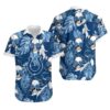 Indianapolis Colts Coconut Leaves And Skulls Hawaii Shirt Summer Collection, NFL Hawaiian Shirt