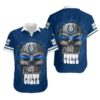 Indianapolis Colts Sugar Skull Nfl Gift For Fan Hawaiian Graphic Print Short Sleeve Hawaiian Shirt, NFL Hawaiian Shirt