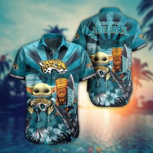 Jacksonville Jaguars Baby Yoda Hawaiian Shirt, NFL Hawaiian Shirt