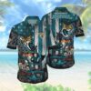 Jacksonville Jaguars Floral Horror Hawaiian Shirt, NFL Hawaiian Shirt