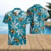 Jacksonville Jaguars Weed Teal Hawaiian Shirt, NFL Hawaiian Shirt