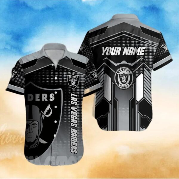 Custom Las Vegas Raiders Full Print Classic Hawaiian Shirt, NFL Hawaiian Shirt