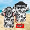 Custom Las Vegas Raiders Grateful Dead Hawaiian Shirt, NFL Hawaiian Shirt