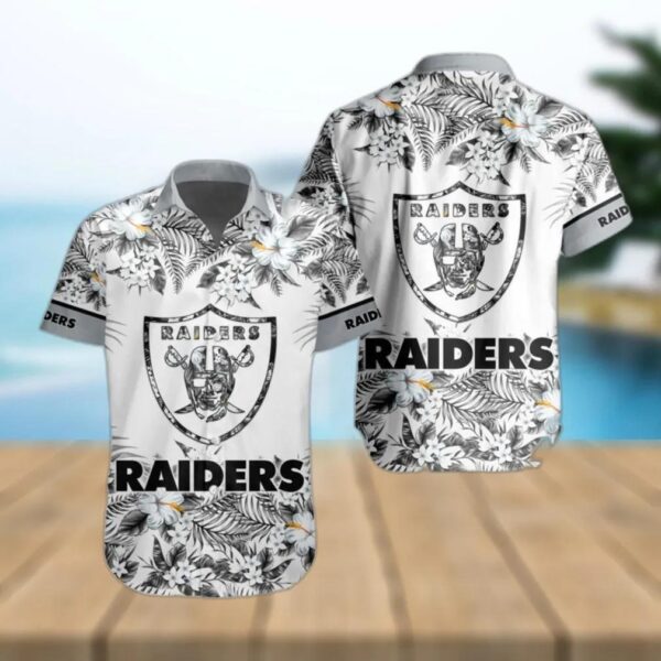 Las Vegas Raiders Special Floral Tropical Team Hawaiian Shirt, NFL Hawaiian Shirt