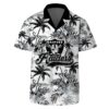 Las Vegas Raiders Team Logo Pattern Flamingo Hibiscus Hawaiian Shirt, NFL Hawaiian Shirt