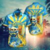 Los Angeles Chargers Baby Yoda Hawaiian Shirt, NFL Hawaiian Shirt