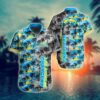 Los Angeles Chargers Aloha Flowers Hawaiian Shirt, NFL Hawaiian Shirt