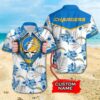 Los Angeles Chargers Grateful Dead Custom Hawaiian Shirt, NFL Hawaiian Shirt