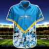 Los Angeles Chargers Short Floral Hawaiian Shirt, NFL Hawaiian Shirt