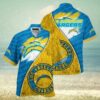 Los Angeles Chargers Summer Blue Gold Hawaiian Shirt, NFL Hawaiian Shirt