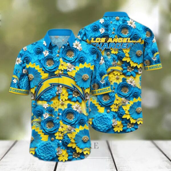 Los Angeles Chargers Trending For This Summer Hawaiian Shirt, NFL Hawaiian Shirt