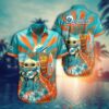 Miami Dolphins Baby Yoda Hawaiian Shirt, NFL Hawaiian Shirt