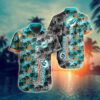 Miami Dolphins Cool Floral Pattern Hawaiian Shirt, NFL Hawaiian Shirt