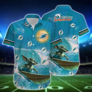 Miami Dolphins Special Yoda Hawaiian Shirt, NFL Hawaiian Shirt