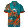 Miami Dolphins Team Logo Pattern US Flag Hawaiian Shirt, NFL Hawaiian Shirt