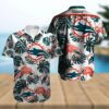 Miami Dolphins Tropical Leaves Hawaiian Shirt, NFL Hawaiian Shirt