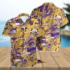 Custom Name Minnesota Vikings Vintage Flowers Pattern Hawaiian Shirt, NFL Hawaiian Shirt