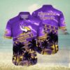 Minnesota Vikings Flower All Over Printed Hawaiian Shirt, NFL Hawaiian Shirt