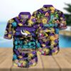 Minnesota Vikings Flower Classic All Over Print Hawaiian Shirt, NFL Hawaiian Shirt