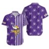 Minnesota Vikings Stripes And Skull Hawaiian Shirt, NFL Hawaiian Shirt