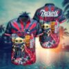 New England Patriots Baby Yoda Aloha Hawaiian Shirt, NFL Hawaiian Shirt