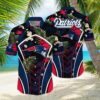 New England Patriots Flower Tropical Floral Hawaiian Shirt, NFL Hawaiian Shirt
