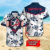 New England Patriots Grateful Dead Custom Hawaiian Shirt, NFL Hawaiian Shirt