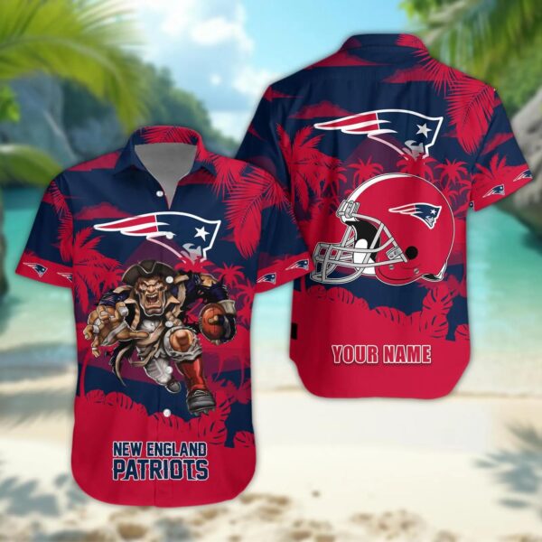 New England Patriots Personalized Hawaiian Shirt, NFL Hawaiian Shirt