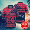 New England Patriots Star 3D Custom Name Hawaiian Shirt, NFL Hawaiian Shirt