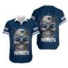 New England Patriots Sugar Skull NFL Hawaiian Shirt, NFL Hawaiian Shirt