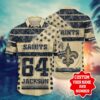New Orleans Saints NFL Star Custom Name Hawaiian Shirt, NFL Hawaiian Shirt