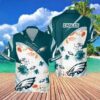 Philadelphia Eagles Floral Aloha Hawaiian Shirt, NFL Hawaiian Shirt