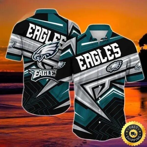 Philadelphia Eagles Hawaiian Shirt Trending Gift For Football Fans, NFL Hawaiian Shirt