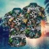 Philadelphia Eagles New Summer Floral Hawaiian Shirt, NFL Hawaiian Shirt
