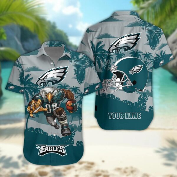 Philadelphia Eagles Personalized Hawaiian Shirt, NFL Hawaiian Shirt