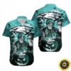 Pumpkin Freddy Jason Michael Myers Loves Philadelphia Eagles Hawaiian Shirt, NFL Hawaiian Shirt