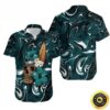 Skull And Hibiscus Flower Philadelphia Eagles Hawaiian Shirt, NFL Hawaiian Shirt