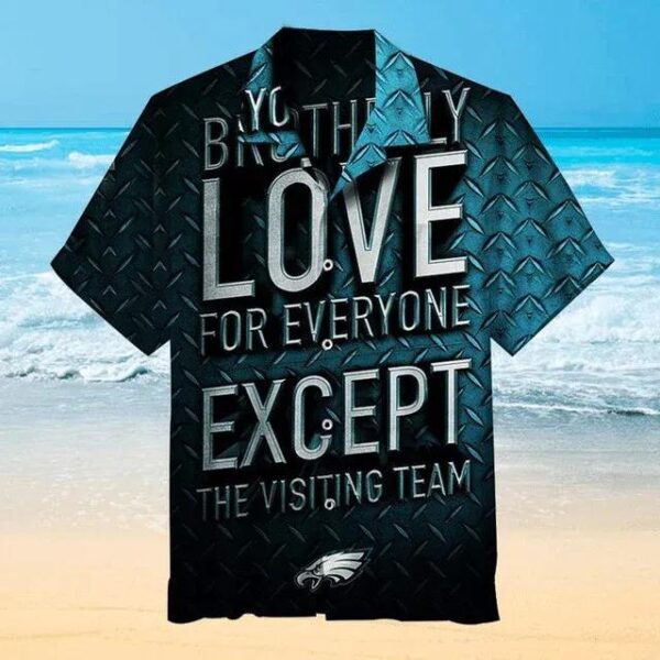 Sport-Team Philadelphia Eagles Love For Everyone Hawaiian Shirt Summer Aloha Shirt, NFL Hawaiian Shirt