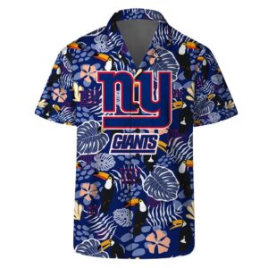 New York Giants Team Logo Pattern Champions Hawaiian Shirt, NFL Hawaiian Shirt