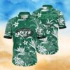 New York Jets Green Background Hawaiian Shirt, NFL Hawaiian Shirt