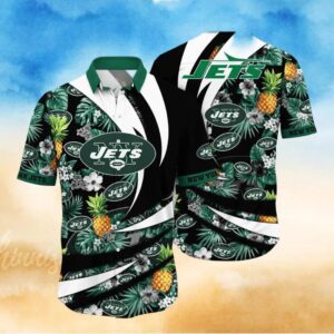 New York Jets Special Floral Style Hawaiian Shirt, NFL Hawaiian Shirt