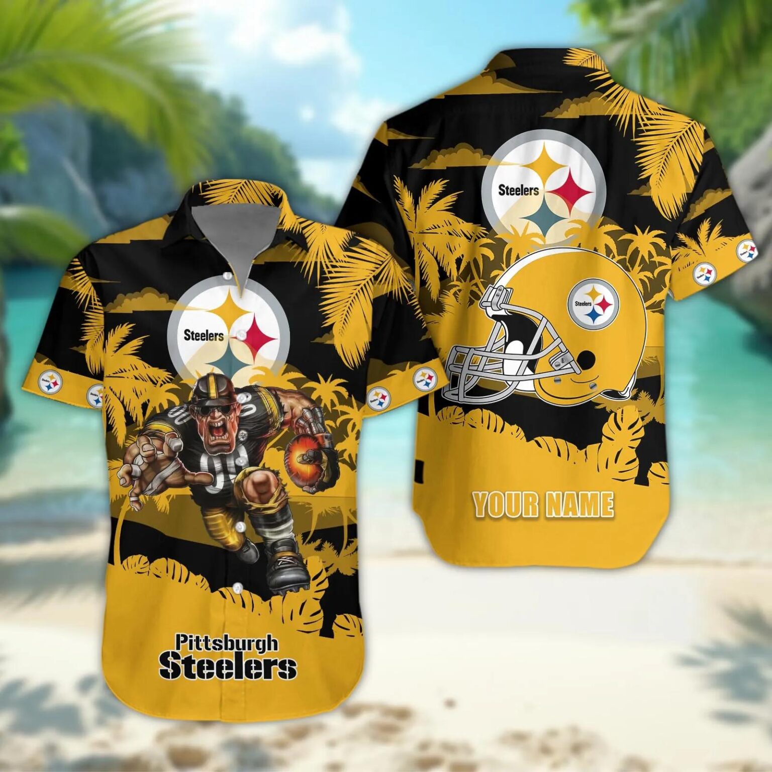 Pittsburgh Steelers Personalized Hawaiian Shirt