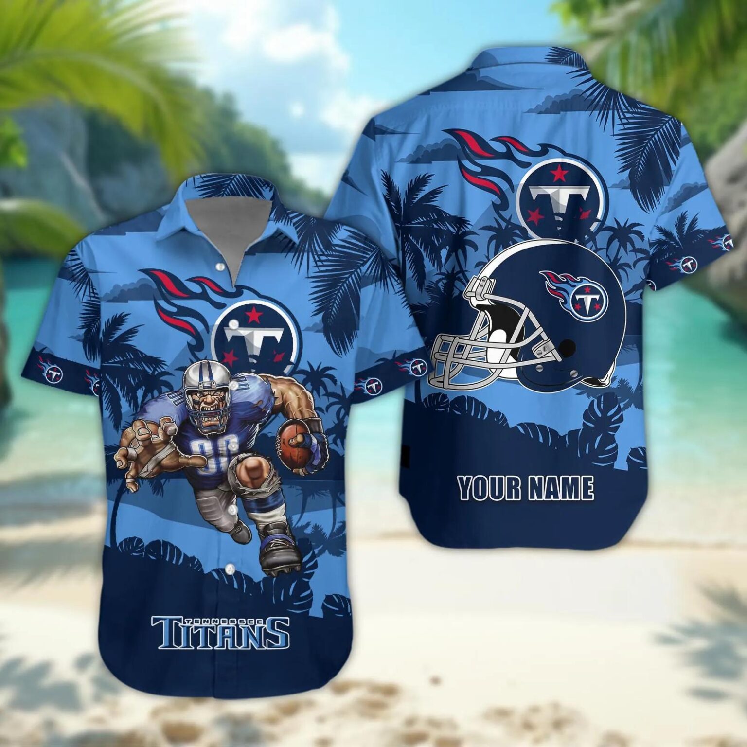Tennessee Titans Personalized Hawaiian Shirt