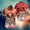 San Francisco 49ers Hawaiian Shirt And Short Tropical Pattern New Hot Trend Summer For Football Fans, NFL Hawaiian Shirt