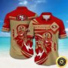 San Francisco 49ers Hawaiian Shirt Gift For Beach Trip, NFL Hawaiian Shirt