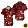 San Francisco 49ers Hawaiian Shirt Skull And Hibiscus Flower, NFL Hawaiian Shirt